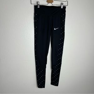Nike Women's Racer Flash Running Tights Sz XS Polka dots Pocket